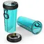 iDogiCat Dog Water Bottle for Walking - 2 in 1 Portable Travel Dual Chambered Pets Drinking Cup Dispenser Mug and Food Container with 2 Collapsible Bowls iDogiCat Dog Water Bottle for Walking - 2 in 1 Portable Travel Dual Chambered Pets Drinking Cup Dispenser Mug and Food Container with 2 Collapsible Bowls