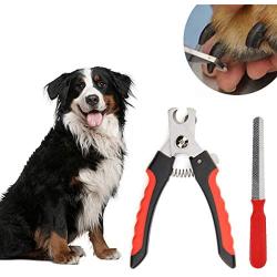 Dog Nail Clippers and Trimmer - Safety Guard to Avoid Over-Cutting Nails with Quick Sensor Professional Animal Nail Clippers Grooming Tool for Dogs