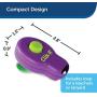 PetSafe Clik-R Dog Training Clicker - Positive Behavior Reinforcer for Pets - All Ages Puppy and Adult Dogs - Use to Reward and Train - Trainer Guide Included
