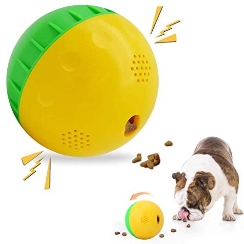 Dog Treat Ball 4.7'', Giggle Mentally Stimulating Dog Toys Squeaky, Interactive Dog Toys Puzzle, Wobble Wag Giggle Dog Ball IQ Capacity 200ML Dog Treat Ball 4.7'', Giggle Mentally Stimulating Dog Toys Squeaky, Interactive Dog Toys Puzzle, Wobble Wag Giggle Dog Ball IQ Capacity 200ML