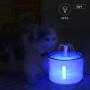 ZZK 2.4L Automatic pet cat Dog Drinking Fountain Pump Automatic LED Night Light Cycle Cats and Dogs Bowl of Water and Electricity Supplies