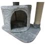 FISH&NAP Cat Tree Cat Tower Cat Condo Sisal Scratching Posts with Jump Platform and Cat Ring Cat Furniture Activity Center Kitten Play House Grey