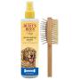 Combo Pack: Burts Bees for Dogs Natural Detangling Spray with Lemon and Linseed and Double Sided Pin & Bristle Brush | Cruelty Free, Sulfate & Paraben Free, pH Balanced for Dogs - Made in The USA