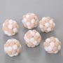 ocijf179 Cat Toy 6Pcs Pet Cat Kitten Rolling Scratching Pompom Ball Sound Maker Interactive Toy - Pink+Green