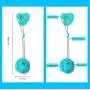 Suction Cup Pull Dog Toy, Dog Chew Toys with Bell, Pet Molar Bite Toy, Dog Teeth Cleaning Toy, Multifunctional Interactive Pet Toy (Blue)