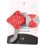 ocijf179 Pet Toy Cat Plush Mouse Ball Fish Shape Kitten Toy Bite-Resistant Molar Pet Supplies - Black White