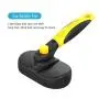 EZT Self Cleaning Slicker Brush – Gently Removes Loose Undercoat, Mats and Tangled Hair – Your Dog or Cat Will Love Being Brushed with The Grooming Brush EZT Self Cleaning Slicker Brush – Gently Removes Loose Undercoat, Mats and Tangled Hair – Your Dog or Cat Will Love Being Brushed with The Grooming Brush