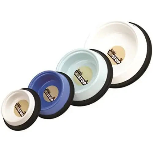 JW Pet Company Skid Stop Basic Pet Bowl, Medium, Colors Vary JW Pet Company Skid Stop Basic Pet Bowl, Medium, Colors Vary