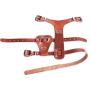 PESHOUCO Leather Dog Harness No Pull Design Genuine Leather Durable Strong Pet Harness with Adjustable Straps Easy Control Pet Vest