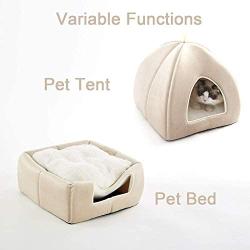 WESTERN HOME WH Cat Beds for Indoor Cats, Cat Tent Cave House with Soft Removable Washable Cushion Pillow