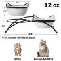 Y YHY Cat Bowls,Elevated Cat Food Water Bowls,Raised Cat Bowls with Stand,Ceramic Pet Dishes for Cats and Small Dogs,12 Ounces,Dishwasher Safe