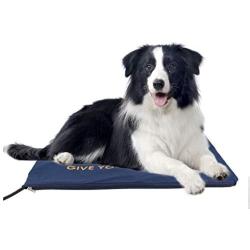 Youshuo Pet Heating Pad,Electric Heating Pad for Dogs and Cats， Waterproof Adjustable Warming Mat， with Chew Resistant Steel Cord 19.7'' x 19.7''