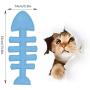 NIBLU Felt Cat Toy with Catnip for Indoor Cat Interactive Cat Toy with Catnip Stuffed Fish Bone Toy Plush Pet Toys for Chewing Hunting Teething Suitable Size to Hug