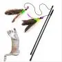 Pudwy Cat Interactive Toy Stick Feather Wand with Small Bell Mouse Cage Toys Plastic Artificial Colorful Cat Teaser Toy Pet Supplies Pudwy Cat Interactive Toy Stick Feather Wand with Small Bell Mouse Cage Toys Plastic Artificial Colorful Cat Teaser Toy Pet Supplies