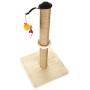 Akarden Cat Scratching Post, 360 Degree Roating Cat Claw Scratcher with Hanging Ball, Cat Furniture, Soft Smooth Plush, 26.3 in Height