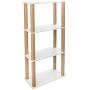 LOVEPET Luxury Cat House Bookshelf Rack Large Cat Tower，Cat Furniture,Cat Jumping Platform,White (15'' X 30'' X 58.3'')
