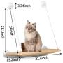 Cat Hammock,HiodFhip Cat Window Perch, Sunny Seat Window Mounted Cat Beds Hammock Pet Resting Seat Safety Space Saving Cat Shelves Providing All-Around 360° Sunbath Hold 30lb