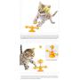 MOOS Suction Cup Spring People Turn cat Toy Turntable Funny cat Stick pet Toy