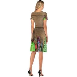 Beautiful Elegant Wedding Floral Wallpaper Stylized,Womens Casual Floral Printed Maxi Dress for Beach S