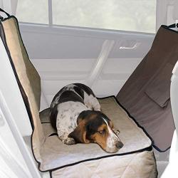 K&H Pet Products Car Seat Saver Deluxe with Removable Front Seat Barrier Protects your Back Seat