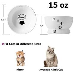 Y YHY Elevated Dog Bowls, Cermaic Dog Cat Bowls for Food and Water, Elevated Bowls for Medium Dogs and Cat, Prevent Neck Pain, Anti Slip Feet