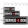 Dogline Service Dog Patch for Harness and Vest Removable 3D Rubber Patches Hook Backing for Small or Large Working Dogs