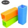 Pet Dog Cat Hair Remover Brush [3 Pack] Silicone Pet Grooming Massage Brush for Dogs Cats Rabbits, Portable Hair & Lint Removal Brush for Furniture, Carpet, Clothes, Couch, Car and Leather