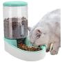 LFOZ Pet PHABULS Automatic Cat Feeder Automatic Dog Water Dispenser 3.8L Double Bowl Design for Small and Big Pets (Color : Green as Shown)