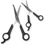 Pets First Pet Grooming Scissors - Body & Facial Trimmer, Stainless Steel Blades - Round Tip Shears for Long, Medium, Short, Thick, Wiry, Curly Hair - Lightweight Cutter for Dogs & Cats - Set of 2