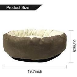 CHEWIE Comfortable Round Cat Bed and Small Dog Bed, Bite Resistance, Non-Slip and Waterproof Bottom,High Walls, Machine Washable