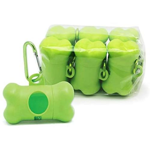 EcoJeannie Dog Poop Bag Dispenser with Stainless Steel Carabiner Clip - Dog Waste Poopbags Holder - Fits Most pet Waste poopbag dispensers and Holders