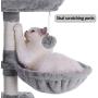 BEWISHOME Multi-Level Cat Tree Condo with Sisal Scratching Posts, Perches, Houses, Hammock and Baskets, Cat Tower Furniture Kitty Activity Center Kitten Play House MMJ05
