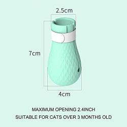Tylu Cat Anti-Scratch Shoes Boots Cover Anti-Scratch Cat Shoes Kitty Grooming Caps Pet Medical Shoes Pet Caring Adjustable Soft Safe Silica Gel Cat Paw Protector for Home Bathing Checking Treatment