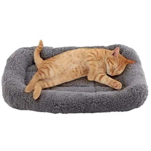 Enjoying Pet Bed Mat - Cotton Cat Mat Warming Dog Crate Pad for Medium to Small Dogs, Cats, Gray Enjoying Pet Bed Mat - Cotton Cat Mat Warming Dog Crate Pad for Medium to Small Dogs, Cats, Gray