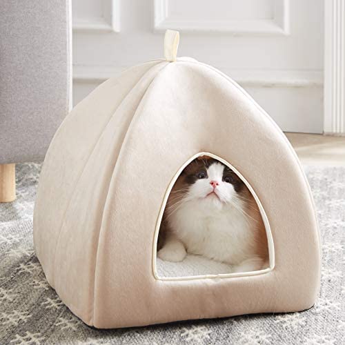 WESTERN HOME WH Cat Beds for Indoor Cats, Cat Tent Cave House with Soft Removable Washable Cushion Pillow