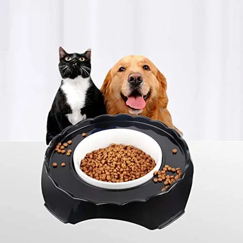 JUSTPET Ceramic Pet Bowl No Spill Dog Cat Food Water Bowl, Anti Skid No Splash No Mess Eating Drinking Bowl, Heavyweight Ceramic Dish Stays Put, Chew-Proof, Microwave and Dishwasher Safe JUSTPET Ceramic Pet Bowl No Spill Dog Cat Food Water Bowl, Anti Skid No Splash No Mess Eating Drinking Bowl, Heavyweight Ceramic Dish Stays Put, Chew-Proof, Microwave and Dishwasher Safe