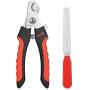 HAWATOUR Dog Nail Clippers, Professional Pet Nail Clipper & Trimmers with Safety Guard to Avoid Over Cutting, Grooming Razor with Nail File for Cat Small Medium Large Dog, Red