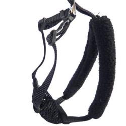 Yuppie Puppy Medium Black Anti Pull Mesh Dog Harness Neck Sizes 10''-16''