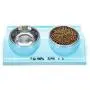 Suhaco Double Dog Bowl Cat Food Bowls Raised Pet Anti-Spill Stainless Steel Water Feeder for Dogs & Cats (Blue) Suhaco Double Dog Bowl Cat Food Bowls Raised Pet Anti-Spill Stainless Steel Water Feeder for Dogs & Cats (Blue)