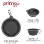 Prima Pets Collapsible Silicone Food & Water Travel Bowl with Clip for Dog and Cat, Small (1.5 Cups) & Large (5 Cups)