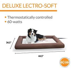 K&H Pet Products Deluxe Lectro-Soft Outdoor Heated Bed with Bolster