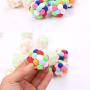 ocijf179 Pet Balls Cat Exercise Toy Plush Handmade Soft Training Ball Interactive Play Pet Supply - Multicolor