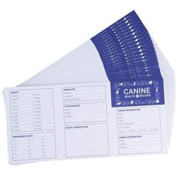 Juvale Dog Vaccination Record – 24 Pack Dog Vaccines, Puppy Shot Record, Pet Health Record for Canine, White, 4.9 x 3.4 Inches