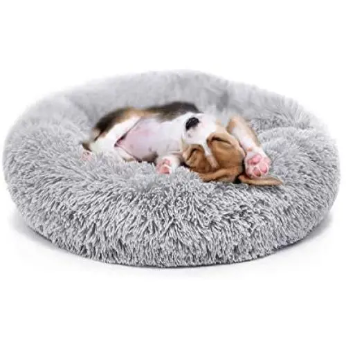 Puppy Bed for Small Medium Dog Soothing Dog Bed Calming, Anti-Anxiety Fluffy Deep Sleep Plush Bed with Bamboo Dog Cooling Mat Available Puppy Bed for Small Medium Dog Soothing Dog Bed Calming, Anti-Anxiety Fluffy Deep Sleep Plush Bed with Bamboo Dog Cooling Mat Available