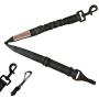 TinyPaw Heavy Duty Dog Seat Belt for Car, Great Dog Seat Belt with Bungee & Latch for Safety While Sudden Brake, All Metal Heavy Duty & Tangle-Free Attachment, Adjustable Length. (Black)