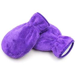 Hertzko 2 Pack Pet Towel Glove - Ultra Absorbent Microfiber Material - Great for Drying Dog or Cat Fur After Bath