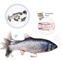 Bandeiman Fish Toy for Cat Realistic Plush Simulation Electric Moving Flopping Fish Fun Interactive Catnip Pets Cat Kick Chew Fish Toy