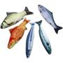 HQDeal 5PCS Catnip Fish Toys for Cat, 20 cm Cat Toys, Cat Fish Pillow, Cat Catnip Toys, Cat Chew Toys, Pet Toy, Cat Pillow, Fish Toy, Teeth Cleaning, Interactive Plush Cat Toys, for Cat, Puppy, Dog