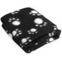 LuckyStone Warm Dog Cat Puppy Kitten Fleece Blankets Sleep Mat Pad Bed Cover with Paw Print Cushion Soft Pet Blanket for Small Animals