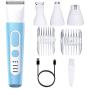 Dog Nail Grinder Quiet Electric Dog Shaver Clippers Set, GLE2016Pet Nail Trimmer 4 in 1 Electric Rechargeable Nail Clippers Low Noise Rechargeable Cordless Hair Clippers Set for Dogs Cats Pets